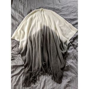 Ombre white and grey shrug